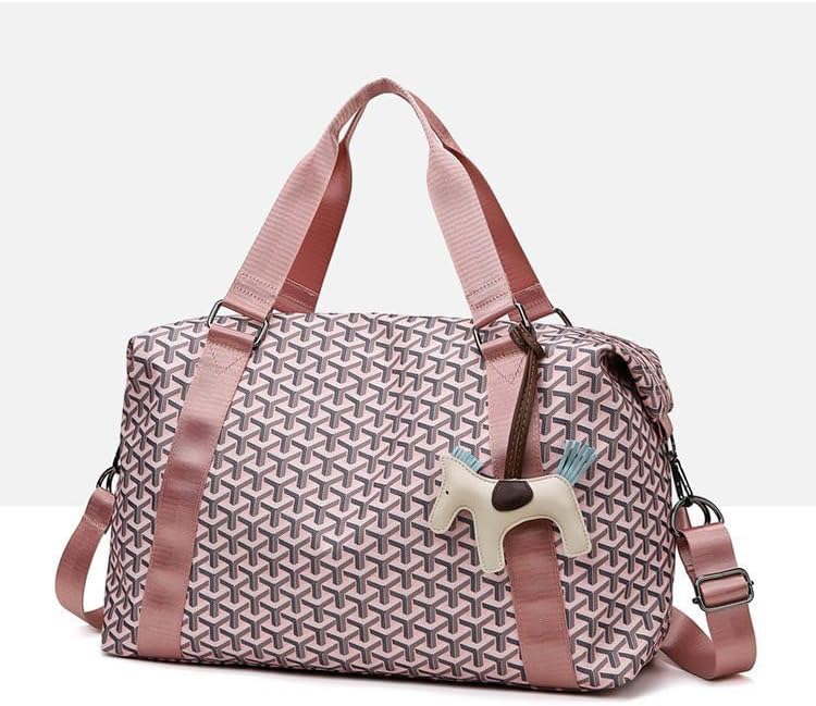 Sports Duffel Bag Travel Bag Weekender Bag Overnight Duffel Bag Gym Bag With Wet Pocket Pink