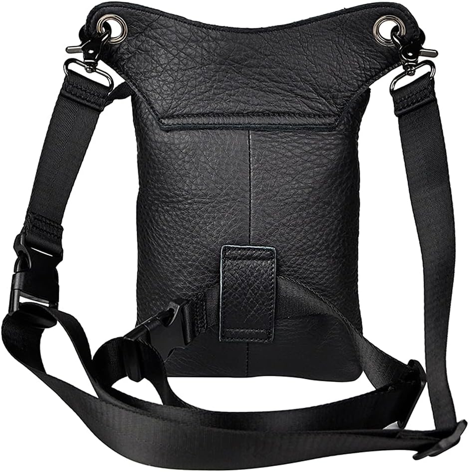 Leather Waist Pack Drop Leg Bag for Men Women Belt Bumbag Multi-Purpose Motorcycle Bike Outdoor Sports Tactical Cycling Riding Hiking Camping Pouch