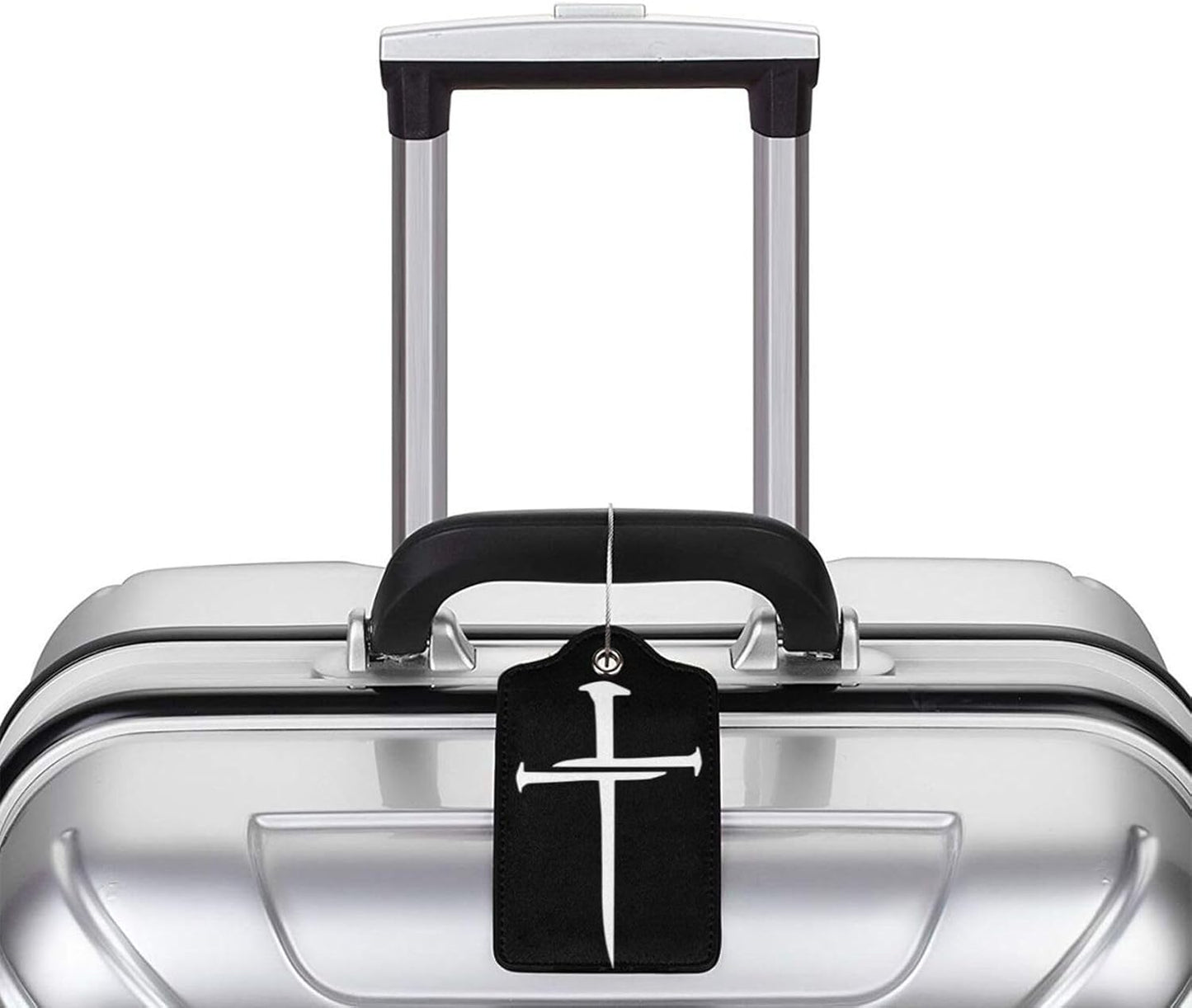 2 Pcs Jesus Luggage Tag for Suitcases, Christian Redeemed Nail Cross Tags, Cruise Ship Essential Travel Gift for Men Women Couples, Funny Religious Faith Blessed Christmas Decor
