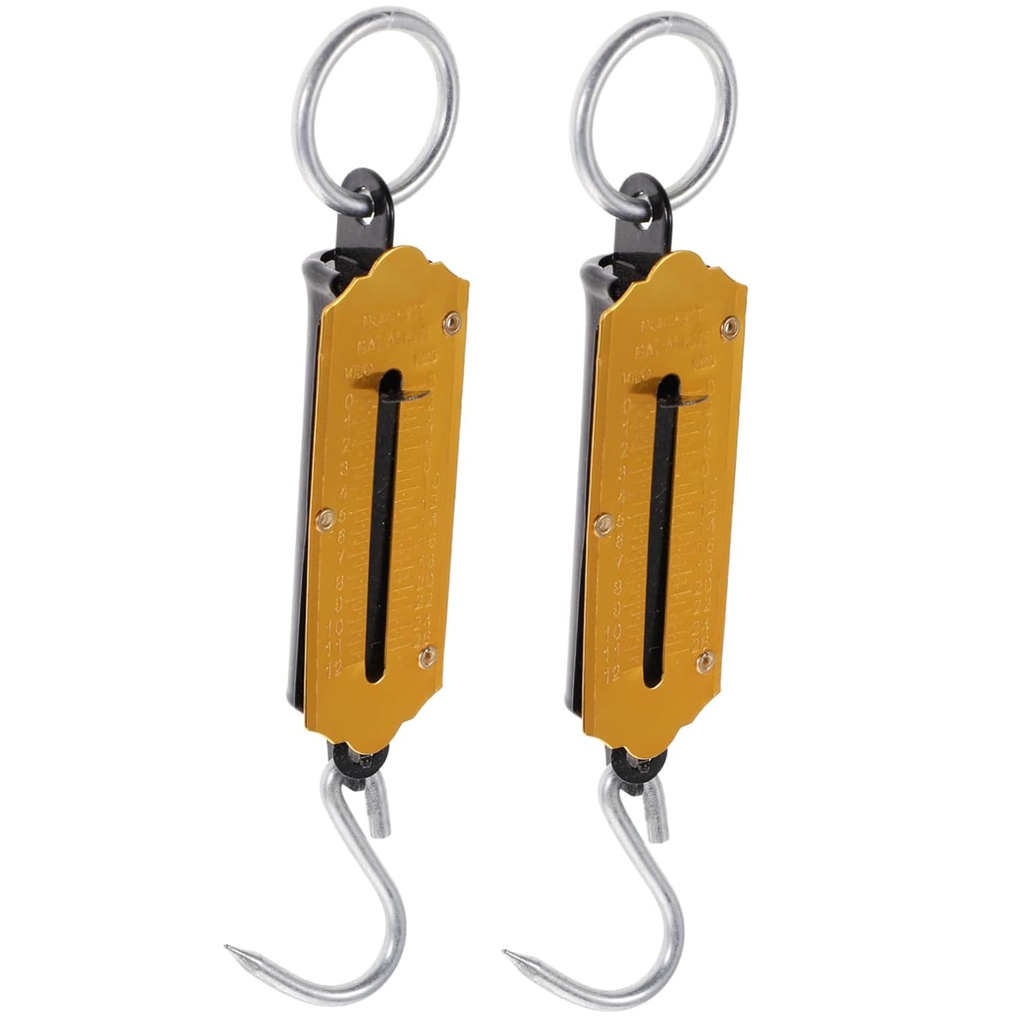 Mikikit 2pcs Hanging Scales Digital Weight Scale Luggage Weight Spring Hook Capacity Portable