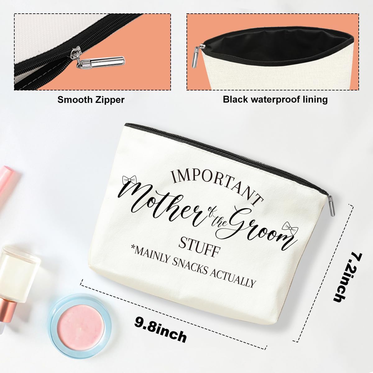 Mother of The Groom Gifts Wedding Gift Ideas Marriage Gifts Makeup Bag Cosmetic Bag for Women Female Friend Coworker Bridal Shower Wedding Gifts Just Married Gifts Newlywed Gift Married Couple Gifts