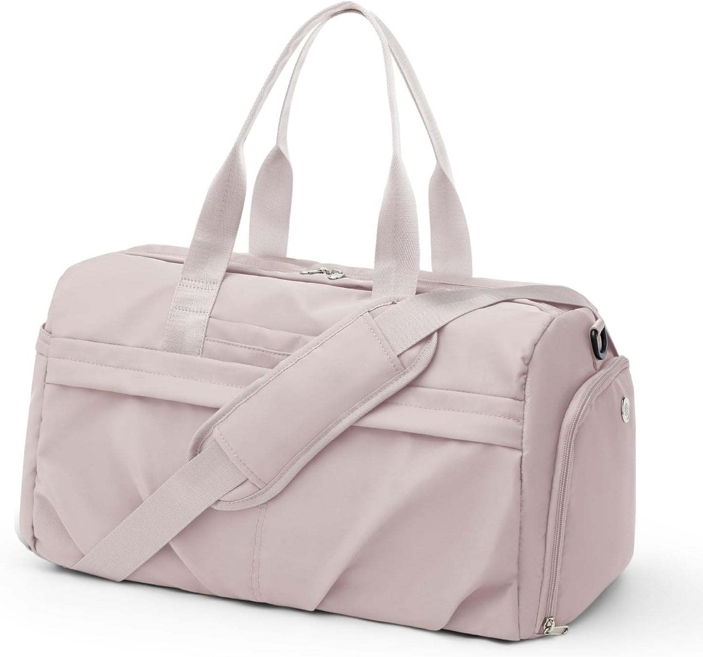 Gym Bag for Women Duffle Bag with Shoe Compartment Yoga Mat Bag Sports Workout Bag Weekend Overnight Bag, Light Pink