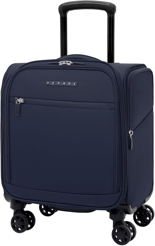 Verage Underseat Carry On Luggage with Wheels & USB Port,14 inch Wheeled Spinner Bag Carry-on Luggages for Airlines, Lightweight Suitcase Men Women, Pilots and Crew (14.5-Inch Plus Underseat Pro)