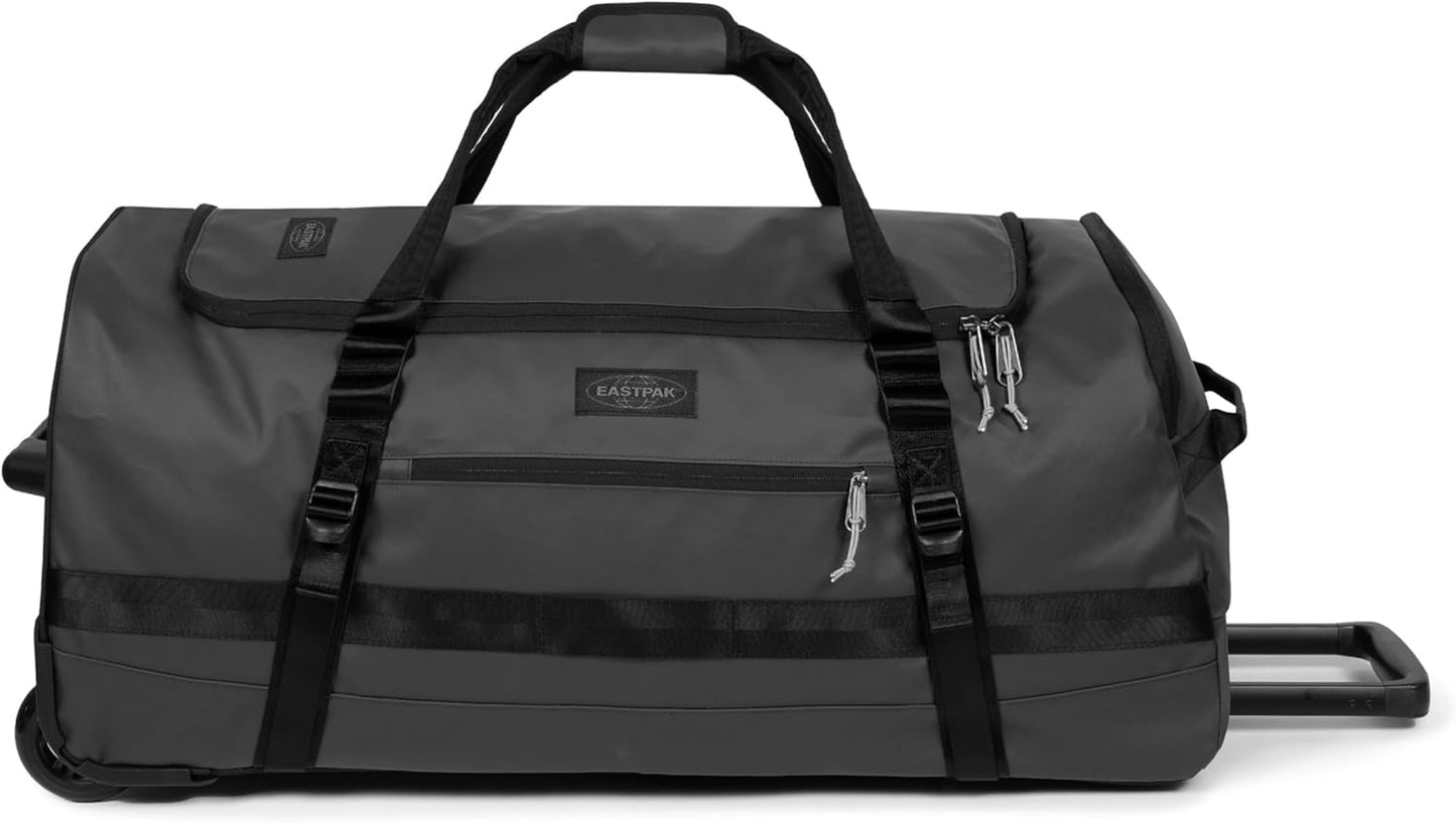Eastpak Duffel Pack Wheel L – 90L Wheeled Duffel with Telescopic Handle, Convertible Backpack Straps, Weatherproof Finish & Gear Loops