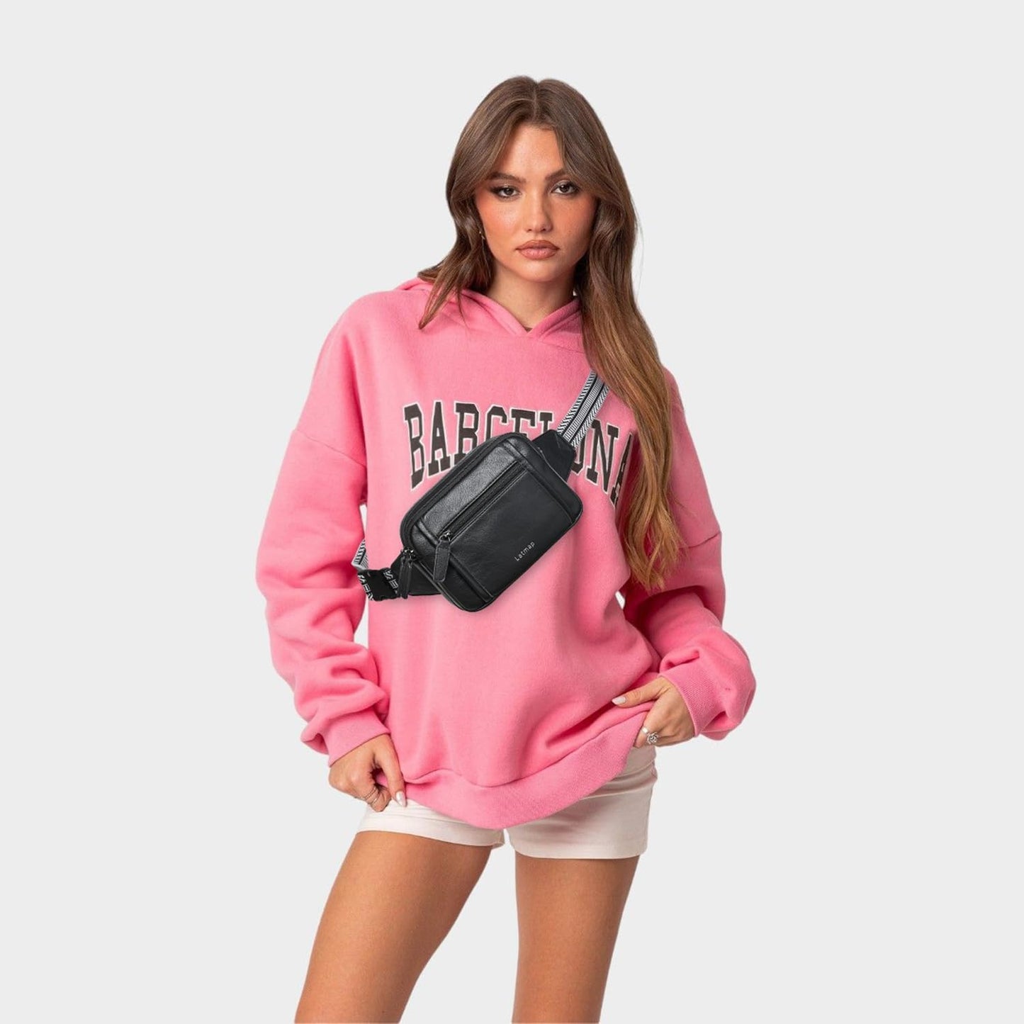 3L TRIPLE ZIP Fanny Packs Belt Bag For Women Men Crossbody Waist Pack Sling Chest Bum Travel Bag