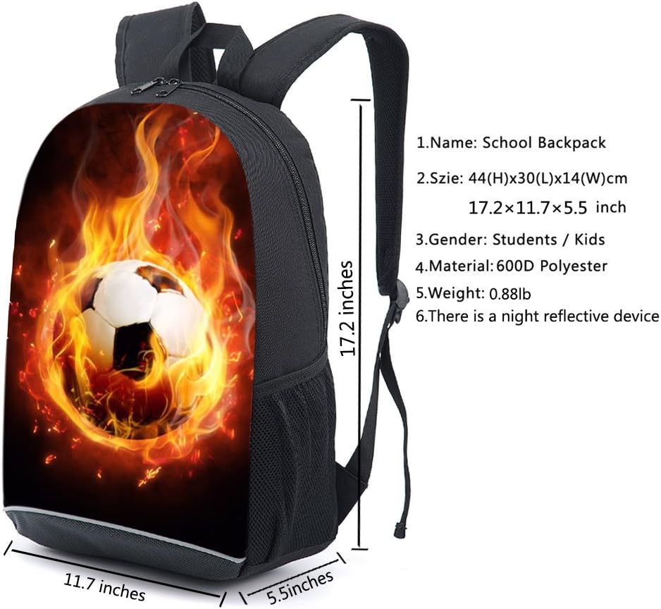 CAIWEI American Football Backpack School Bag