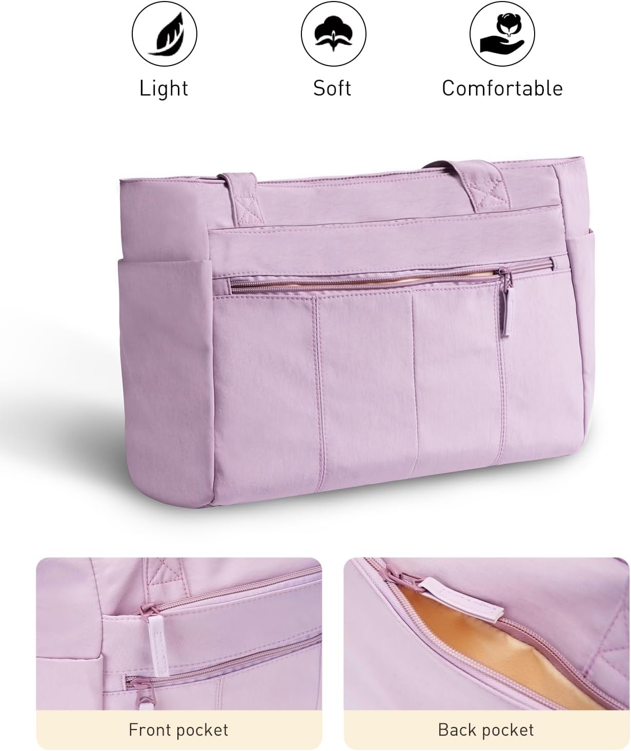 Tote Bag for Women Shoulder Bag Work Bags with Zipper Lightweight Handbags for Travel,Work,School