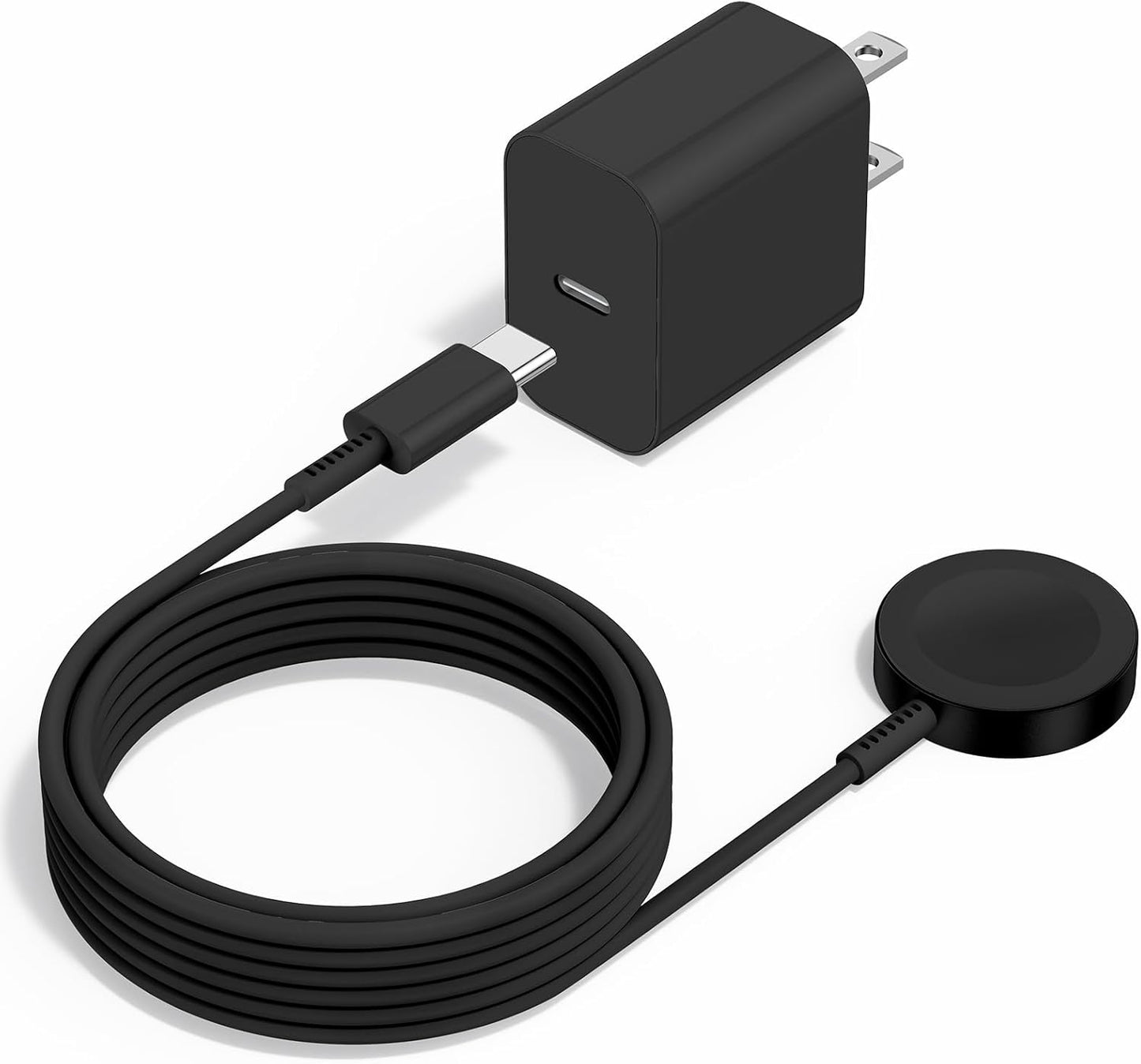 Upgraded Apple Watch Charger, Magnetic iWatch Fast Charger to USB C Cable 6ft with USB C Charger Block for iWatch Series Ultra/9/8/7/6/SE/SE2/5/4/3, Black