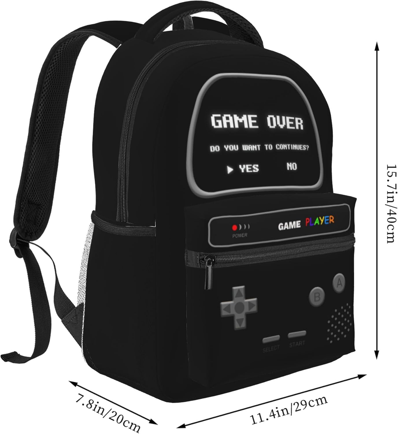 School Backpack for Boys Gamer Backpack for Kids Teens Ages 6-18 Video Game Bookbag Travel Back Pack (Backpack black)