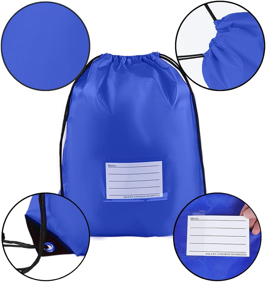 40 Pcs Drawstring Bags,Bulk Draw String Backpack, DIY Gym Sports Cinch Bag Sackpack for Women Men, Royal Blue
