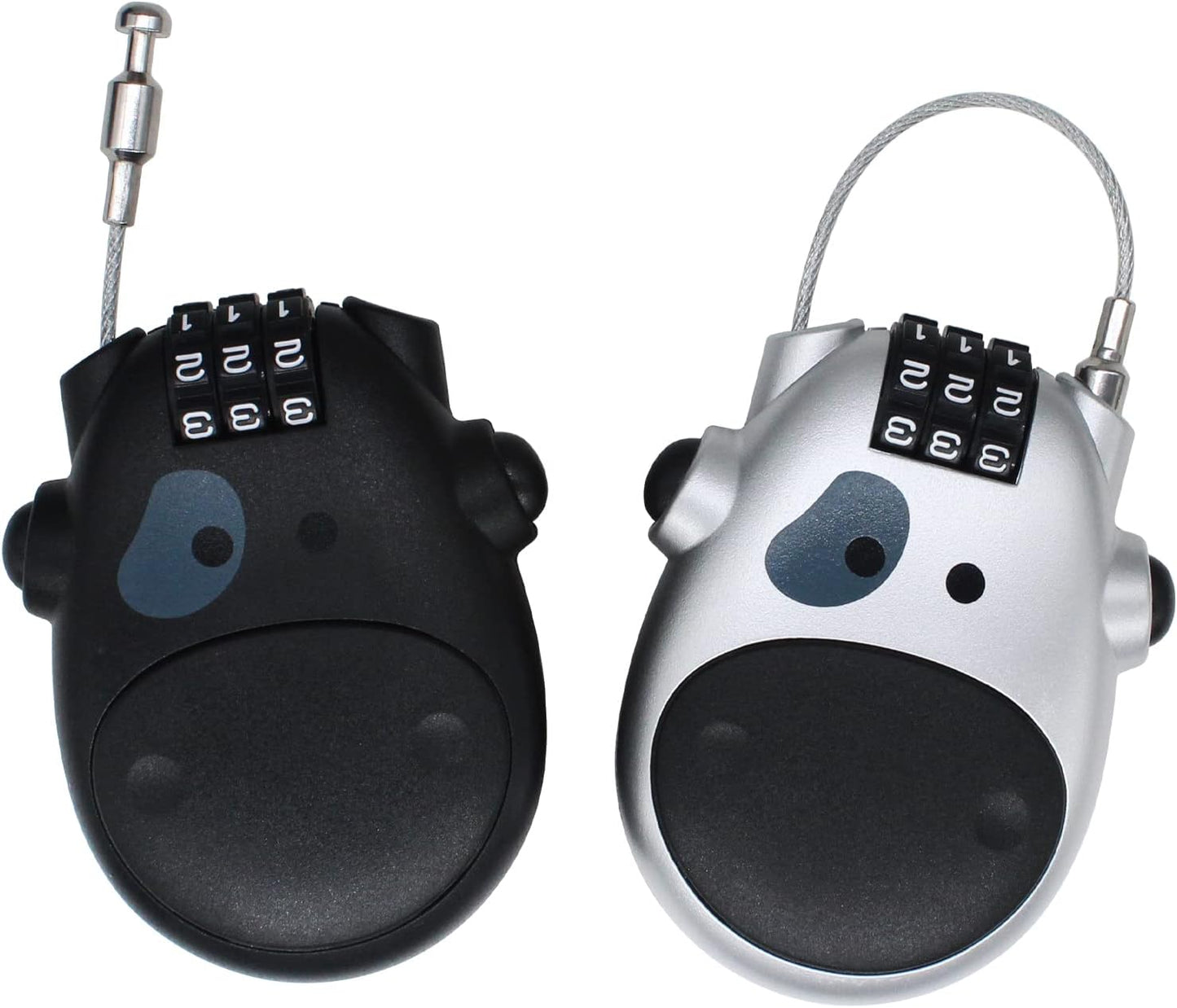 3 Digit Code Combination Password Lock for Helmet Lock Luggage Lock Travel LockStroller Bicycle Stroller Password Security Lock (Black 1 pcs)