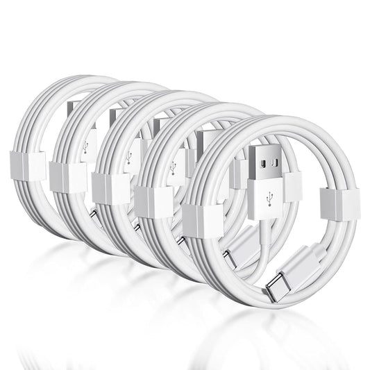5 Pack Car Carplay USB a to USB C Cable for iPhone 16E 17 16 iPhone 15 Pro Max Car Charger iPhone 16E 15 Type C 30W Fast Charging Cable, iPhone 15 Carplay Cable, iPad mini 6 and More USB 2.0