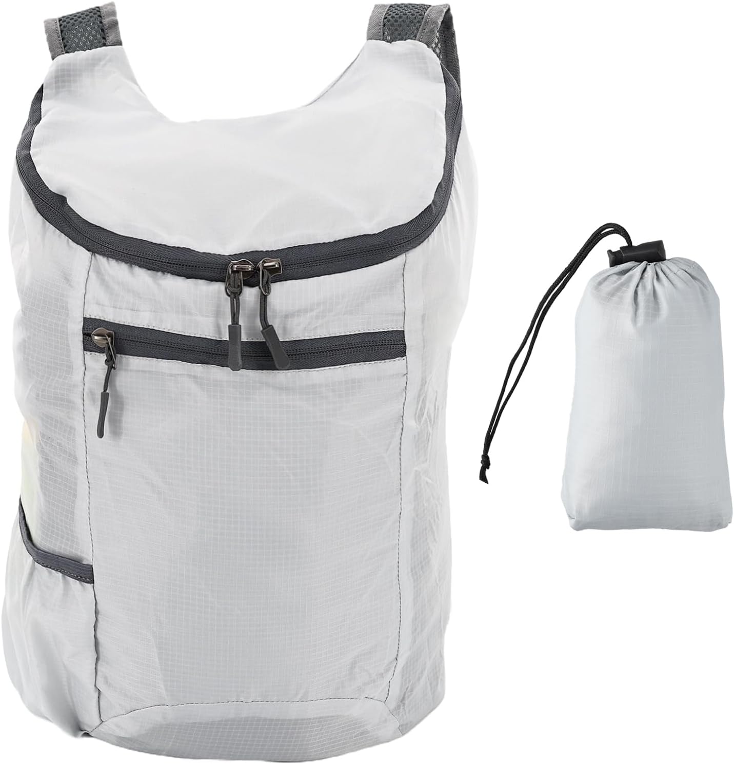 Ultralight Foldable Backpack & Hiking Backpack - Multipurpose Small Back pack for Women, Men, Hiking, Camping, Daily Use (Gray)