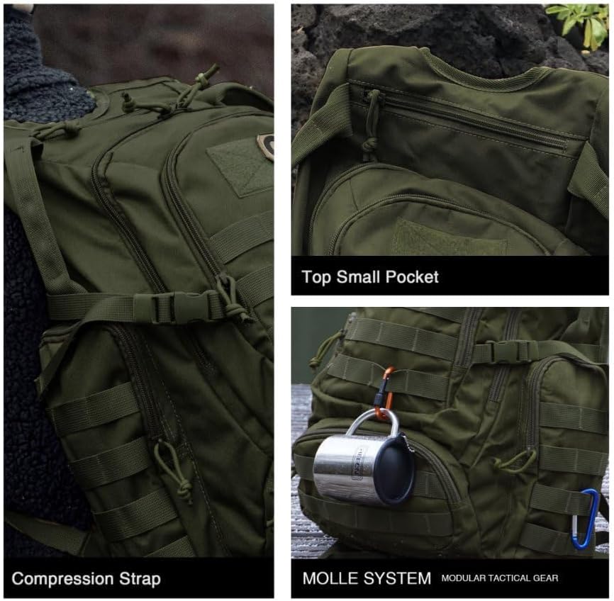 Mardingtop 25L Tactical Backpacks Molle Hiking daypacks for Camping Hiking Military Traveling Motorcycle
