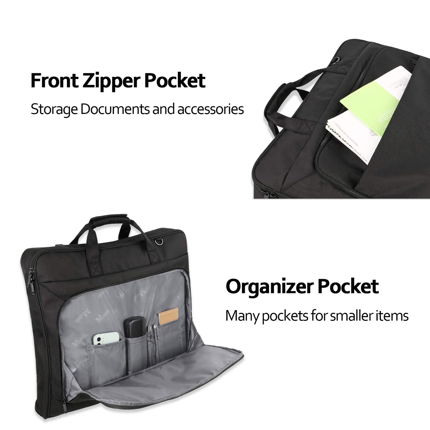 MATEIN Garment Bag for Travel, Large Carry on Garment Bags for Business