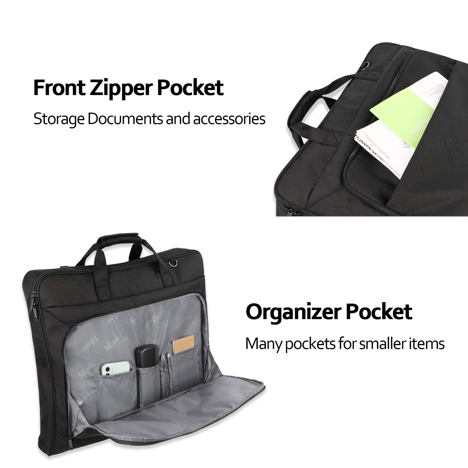 MATEIN Garment Bag for Travel, Large Carry on Garment Bags for Business