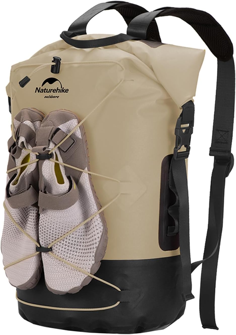 Naturehike Waterproof Backpack For Men, Hiking Backpack Waterproof Outdoor Day Pack, Lightweight Camping Travel 20L/30L/40L (Khaki, 30L)