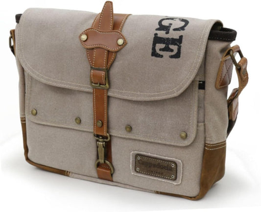 Antiochia 4046 Messenger Bag, Leather Detailed Shoulder Laptop Bag, Unisex Style for Daily, Travel