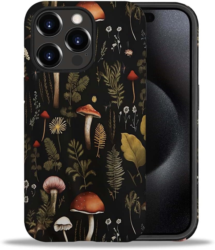 SEized Case Compatible with for iPhone 11 Pro,Vintage Mushroom Snail Daisy Leaf Phone Case for Girl Women Boy Men,Durable Protection Case for iPhone 11 Pro