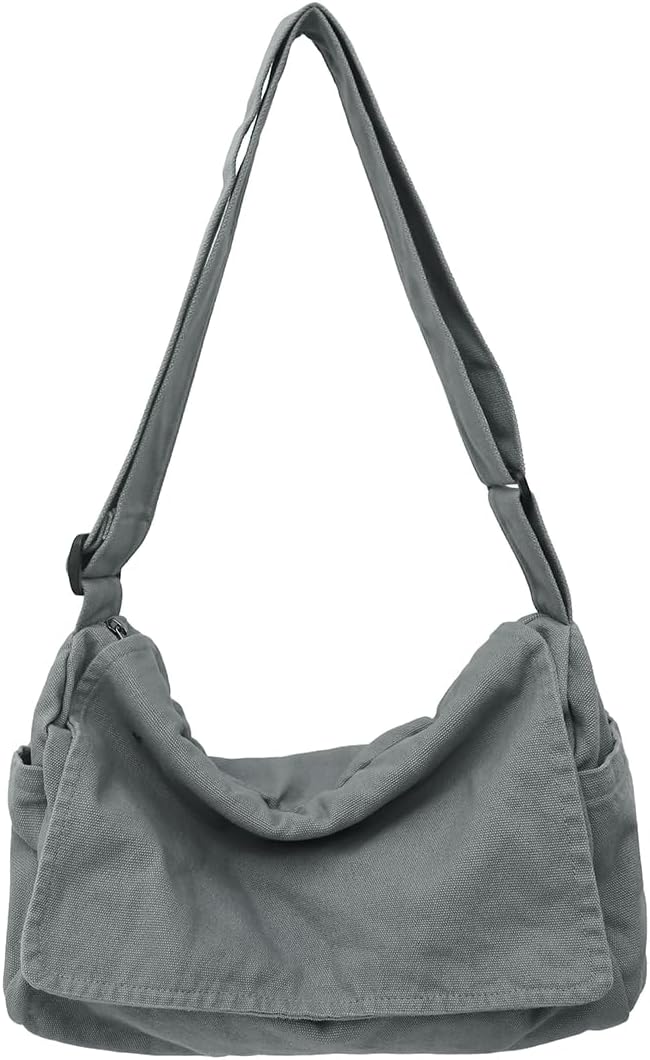 Collsants Messenger Bag for Women Men Satchel Bag Canvas Crossbody Shoulder Bag Casual Sling Bag