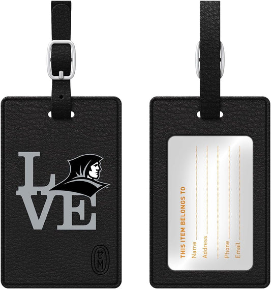 OTM Essentials Providence College Faux Leather Luggage Tag, Durable Travel Accessories with Adjustable Strap and ID Card, Love