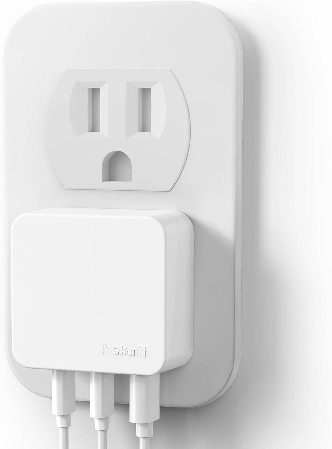 Nekmit 67W Flat USB C Charger Block, 3-Port GaN Fast Wall Charger, USB C Wall Plug for MacBook