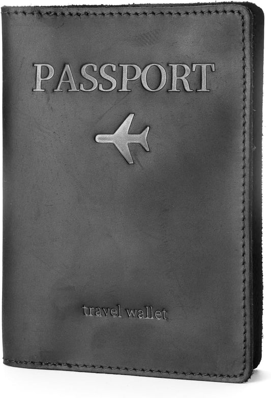 Passport Holder & Travel Wallet with RFID Protection – Premium Leather Organizer (Black)