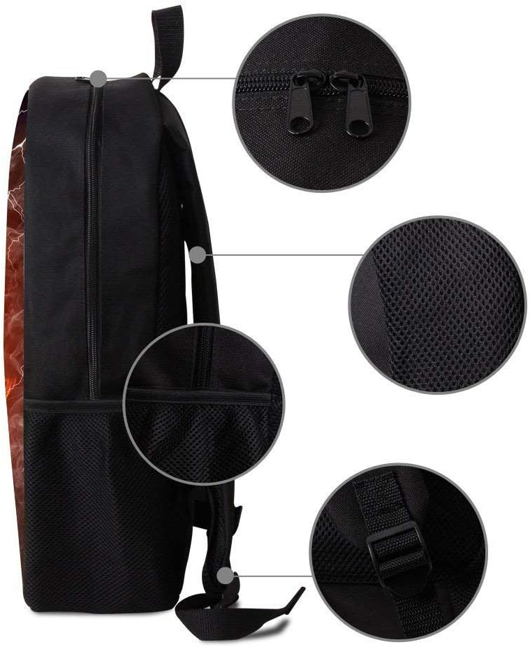 Book Bags for Kids 17 Inch Combustion Pattern School Bags