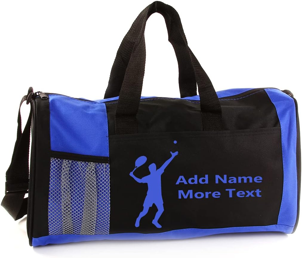 Personalized Kids 18 Inch Sport Duffel Bag With Custom Name & Text - Tennis
