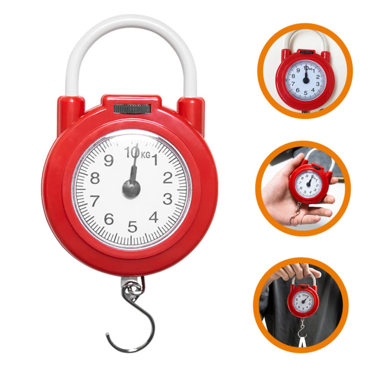 Hanging Scale Spring Dial Weight Scale High Accuracy Compact for Travel Luggage Hook for Travel Grams