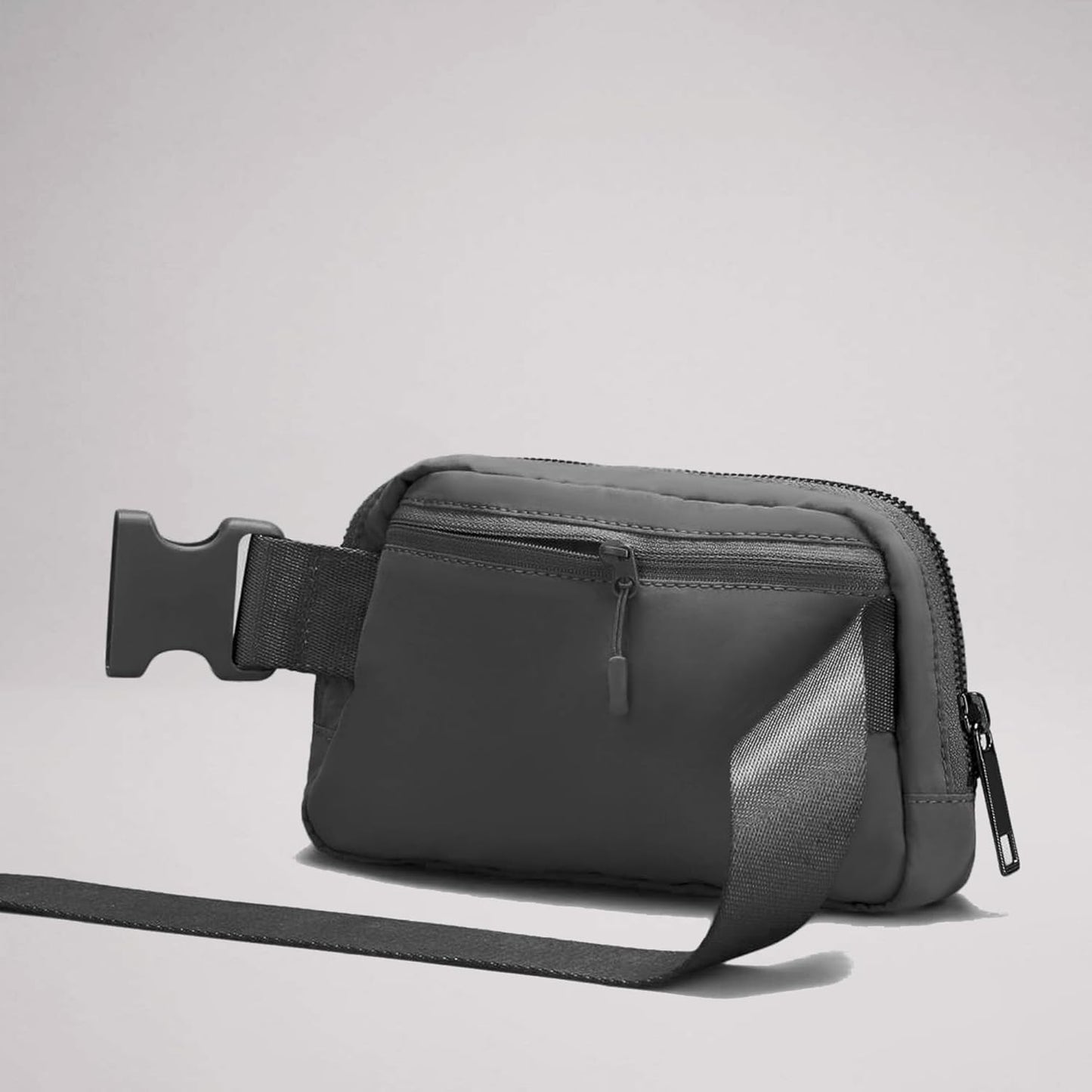 Fanny Pack Crossbody Bag Trendy Waterproof Small Cross Body Purse for Women Men Fashion Waist Packs Mini Belt Pouch Chest Bum Hip Bag Lulu Dupes for Travel Vacation Running Dim Grey