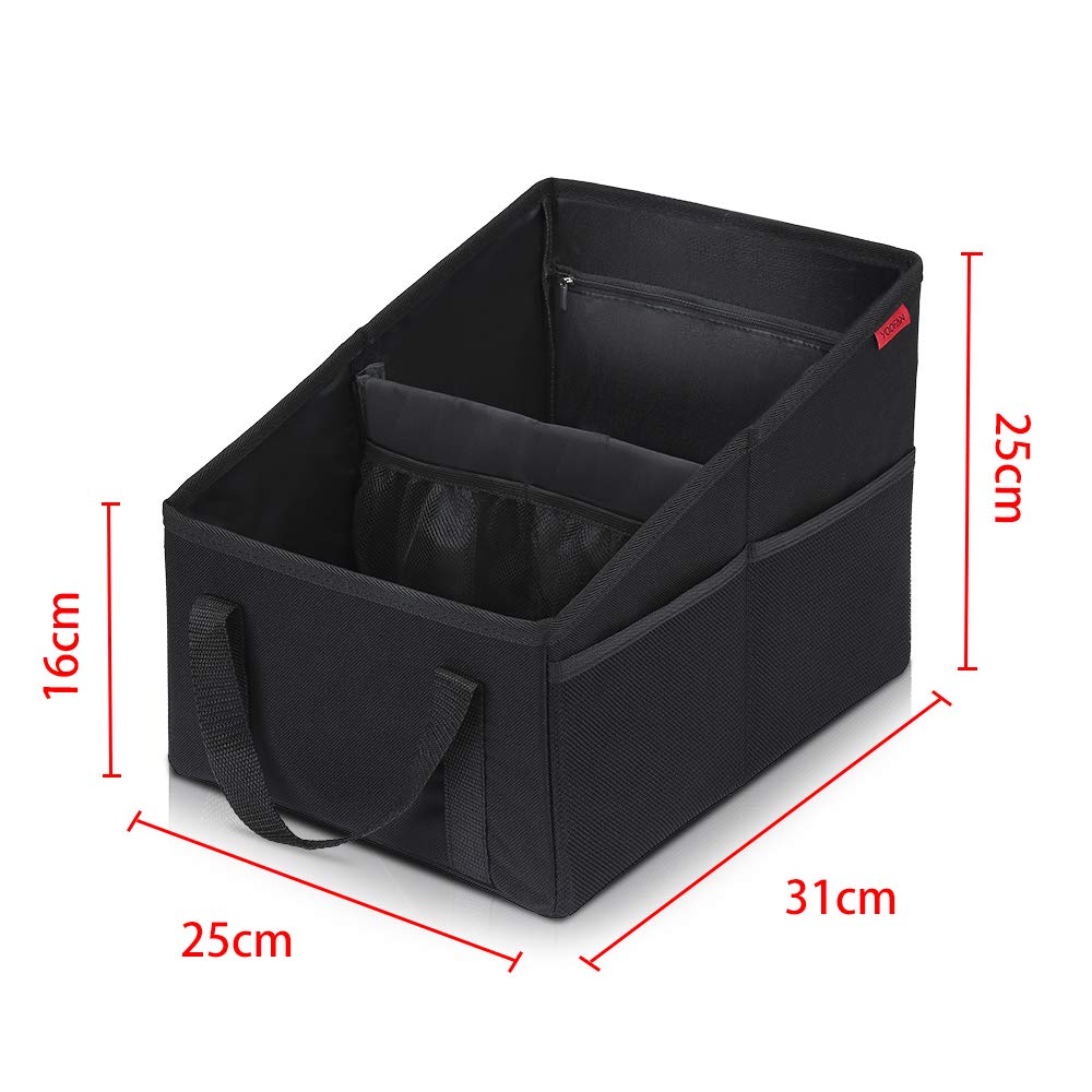 YOOFAN Car Seat Organizer - Passenger Seat Organizer, Collapsible Small Car Seat Storage Organizer