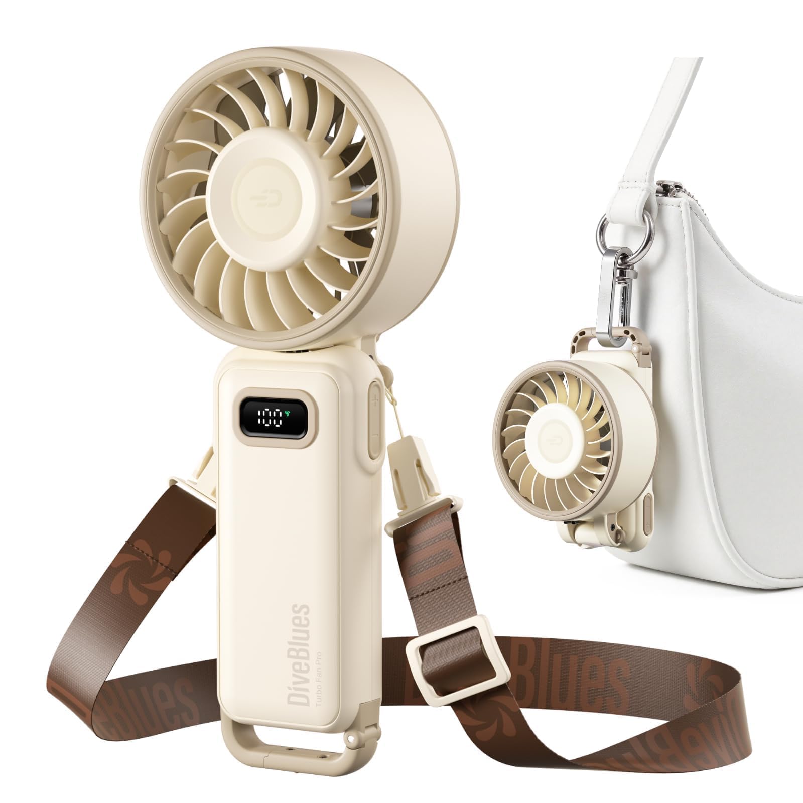 Diveblues Portable Handheld Fan D6036 Cream