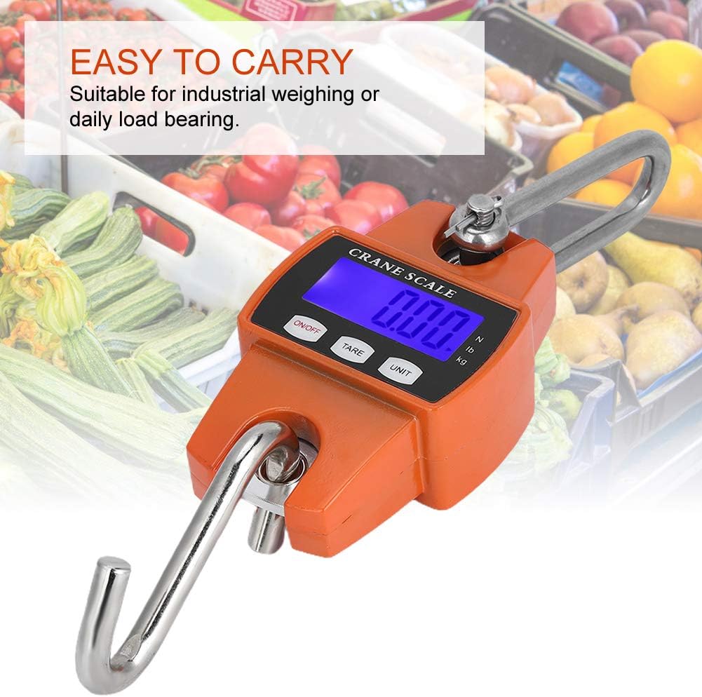 Tyenaza Hanging Scales, 300KG Industrial Crane Scale LCD Digital Electronic Hook Hanging Weight Scale for Large Luggage