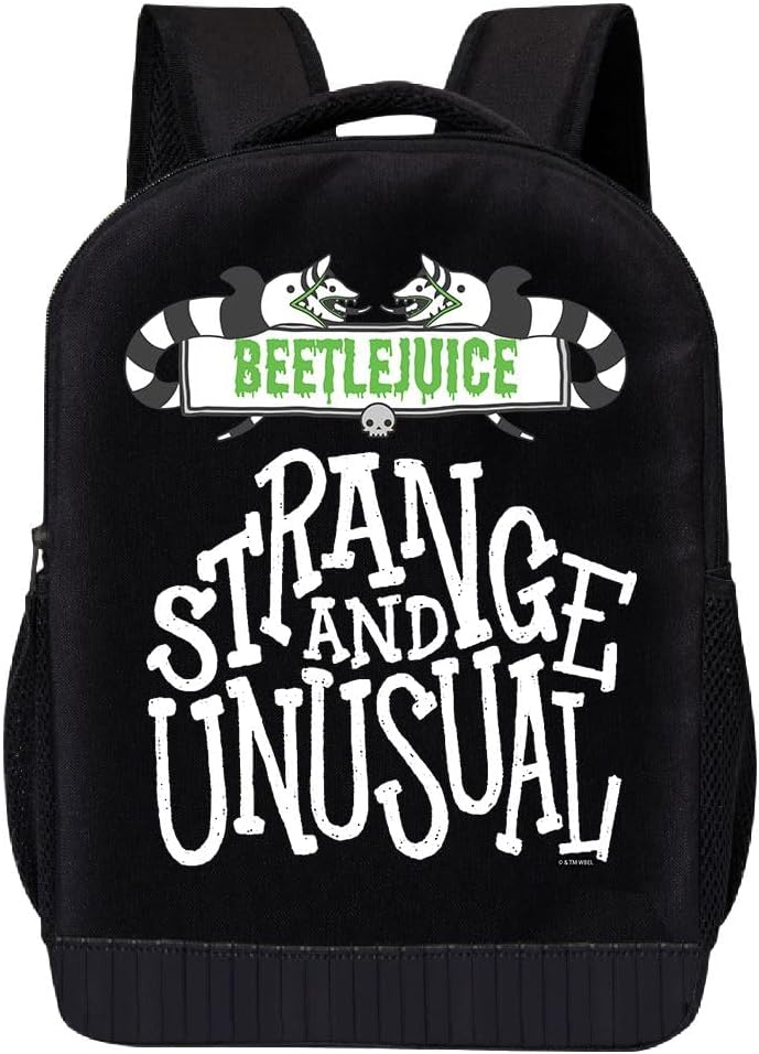 Fast Forward Beetlejuice Backpack for Boys, Girls, Adults, Men, Women, Teens | Beetlejuice Kids Backpack Toddler Backpack | Beetlejuice Backpack Bookbag Mesh Bag