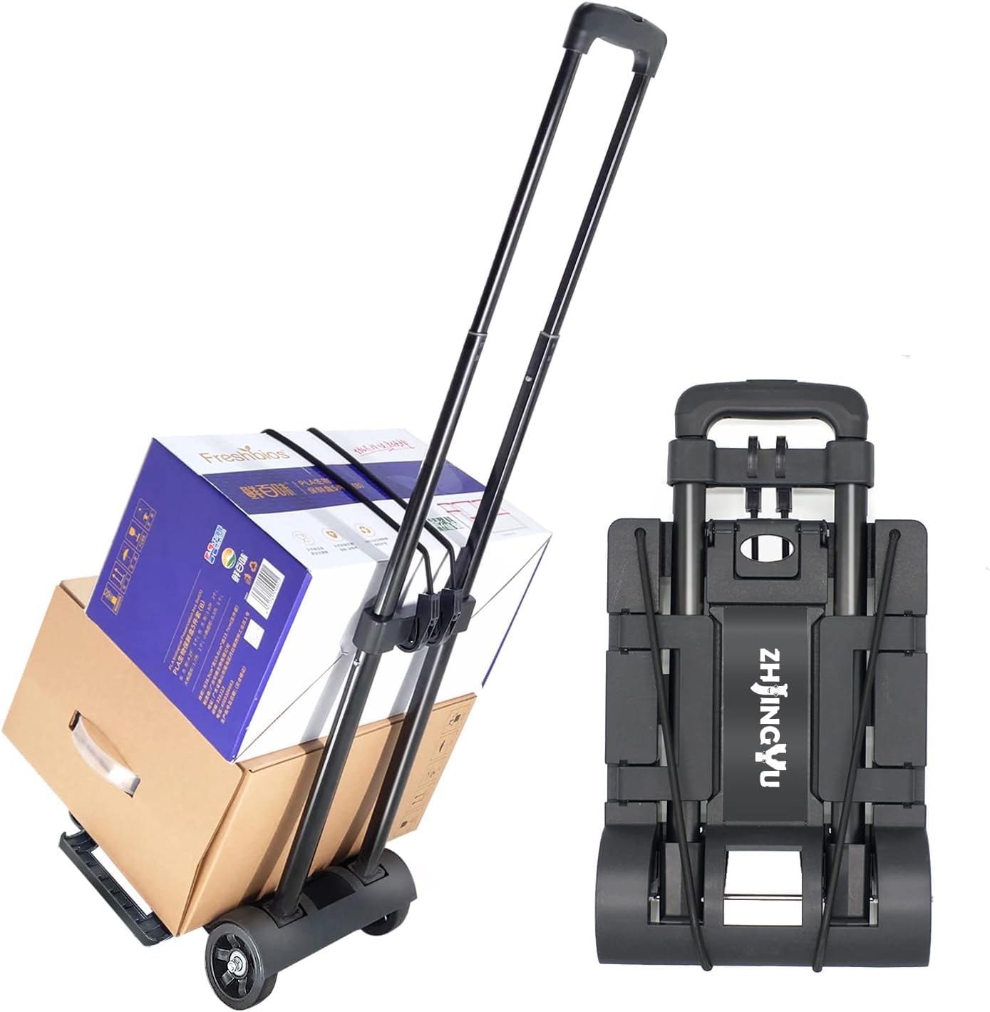 Folding Hand Truck Dolly Cart, Folding Cart Small Dolly with Wheels,