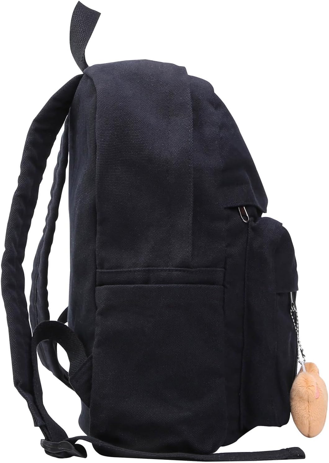 Phaoullzon Medium Canvas Laptop Backpack for Women Vintage Travel Backpack, Black