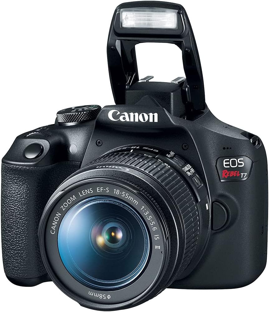 Canon EOS Rebel T7 DSLR Camera Kit | 24.1MP APS-C Sensor with EF-S 18-55mm Lens | Full HD 1080p Video Compact Beginner-Friendly Photography (2727C002) + Canon EF 24-70mm f/2.8L Lens + Bag + 64GB Card