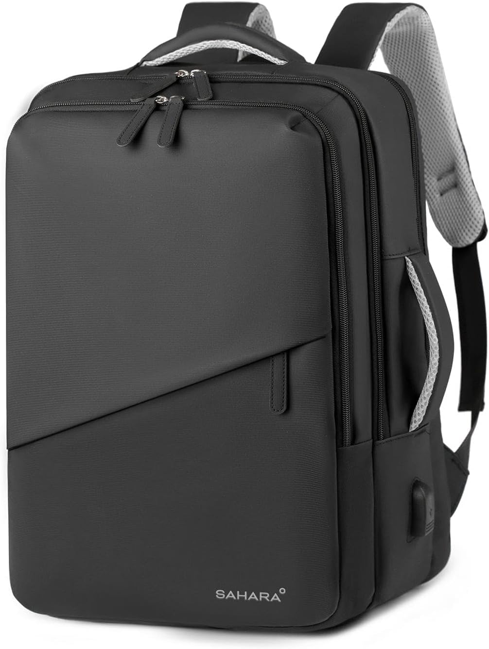 SAHARA - Multi-Compartment Travel & Laptop Backpack with USB Charging Port for Laptops up to 16-inch, Black, (LT00099)