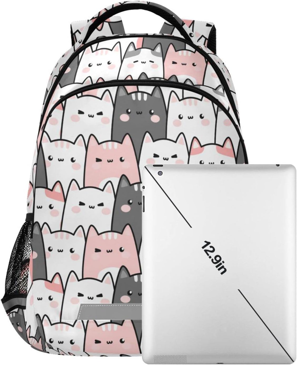 Cute Cats Kittens Backpack for Girls Boys Elementary School Bag Kids Bookbag Travel Rucksack