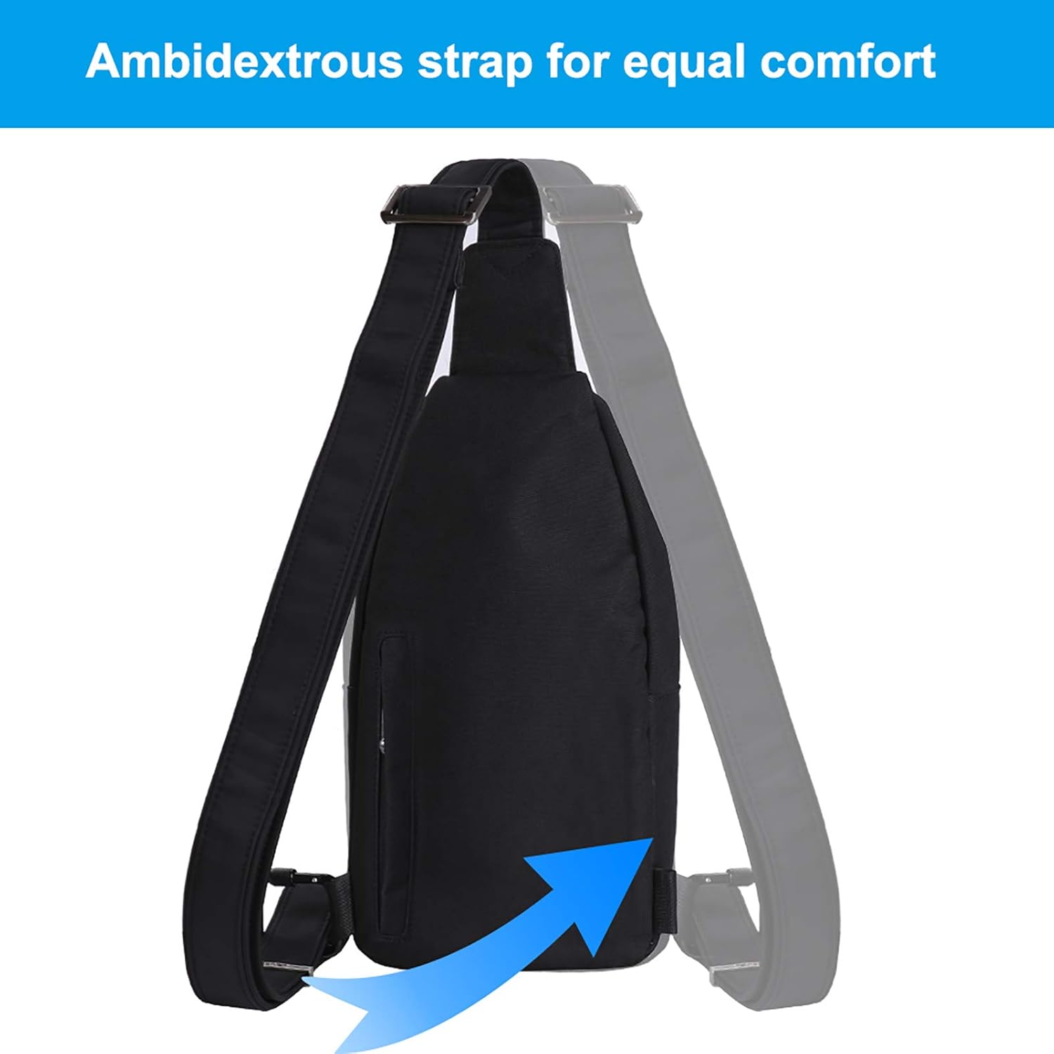 WATERFLY Small Crossbody Sling Backpack Anti Theft Backpack for Traveling Chest Bags for Men&Women