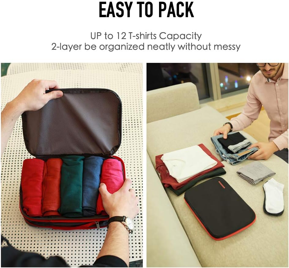 Bee Nesting Waterproof Compression Packing Cubes,Travel Packing organizers for Carry on