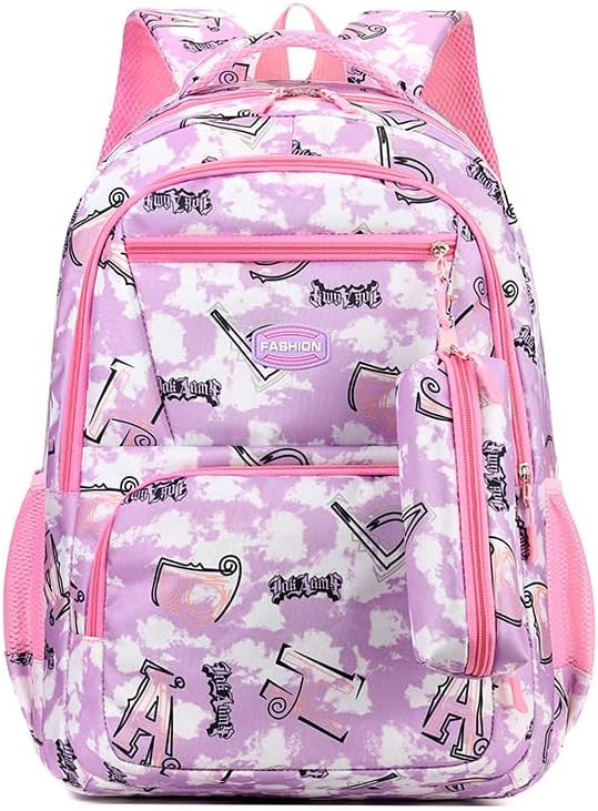 Kid Backpack for Girls Boys Bookbag Elementary Middle School Backpacks Kids School Bag Travel Back Pack(Purple)