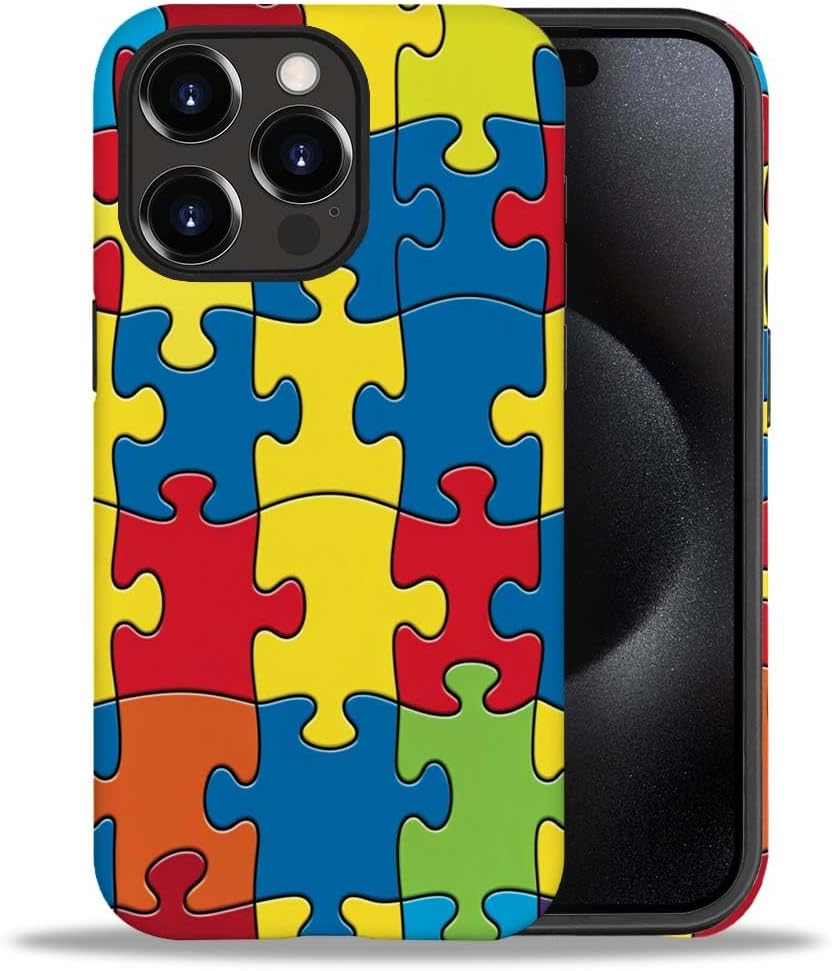 SEized Case Compatible with for iPhone 13 Pro,Color Puzzle Autism Phone Case for Girl Women Boy Men,Durable Protection Case for iPhone 13 Pro