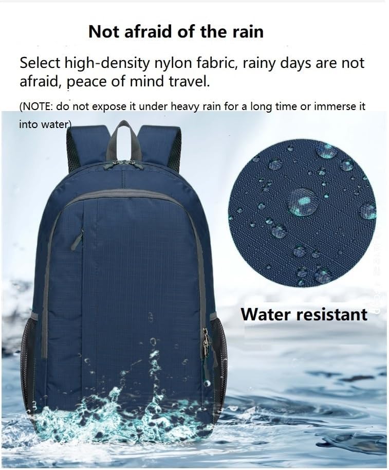 Ultra Lightweight-Packable-Hiking-Backpack Foldable Travel Camping Daypack Casual Outdoor Water-resistant 25L Backpacks (Dark Blue)