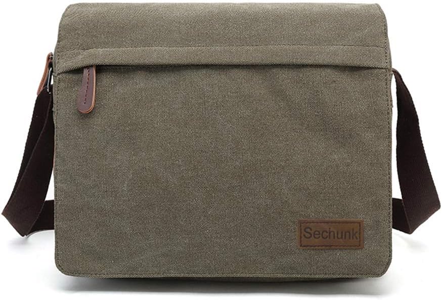 Sechunk Vintage Canvas Messenger Cross body bag Shoulder bag