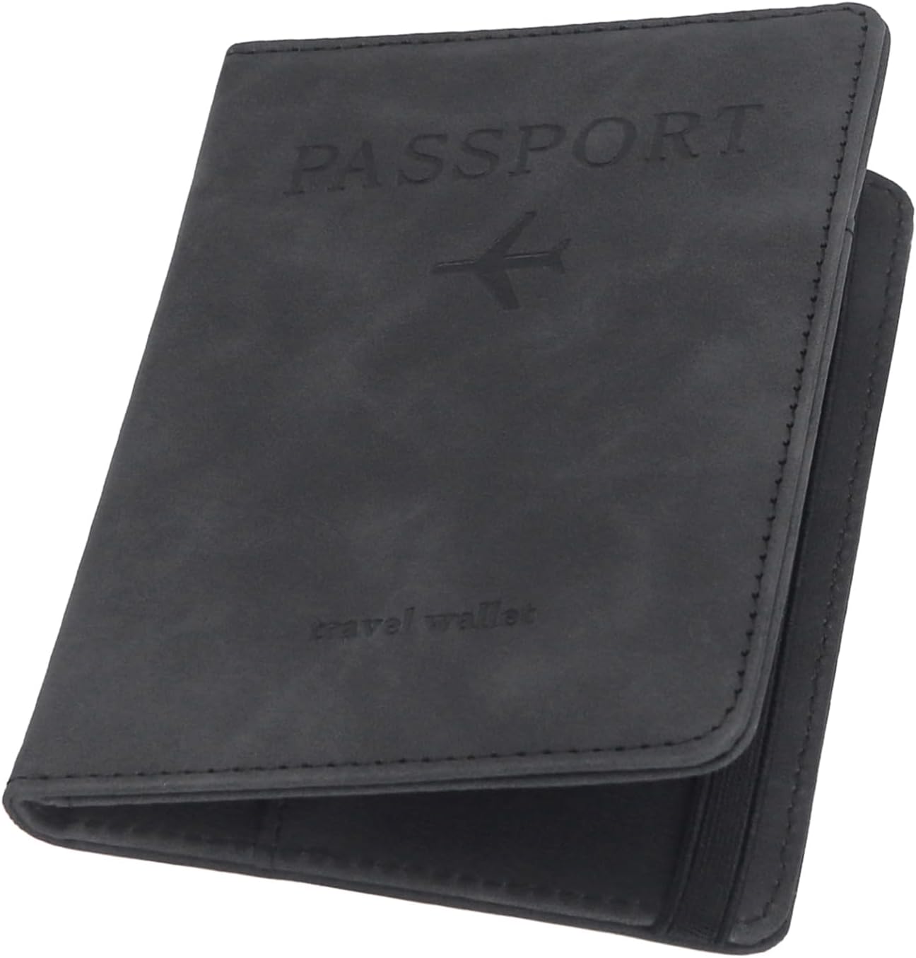 ILIYAH-Passport Cover-Passport Holder Travel Wallet-RFID-Blocking Passport Case Travel Accessories Card Holder Wallet Unisex Travel Gifts（Black）