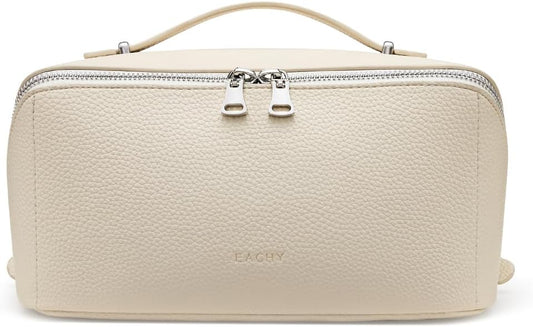 EACHY Travel Makeup Bag,Large Capacity Cosmetic Bags for Women,Waterproof Portable Pouch Open Flat Toiletry Bag Pattern Makeup Bag