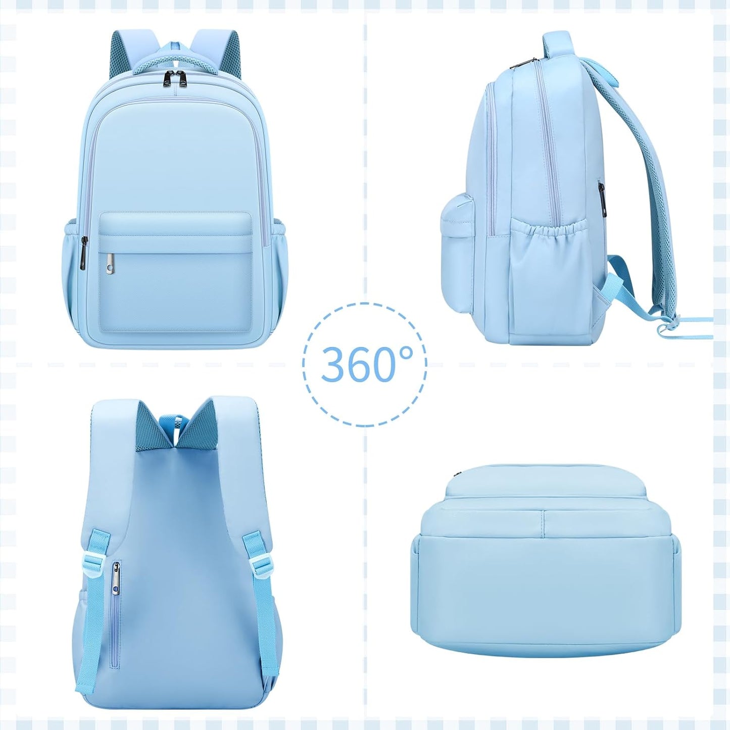 Aesthetic Cute Backpack for School Kids Bookbags Student Backpacks for Teen Girls Preppy Casual Middle School Bag