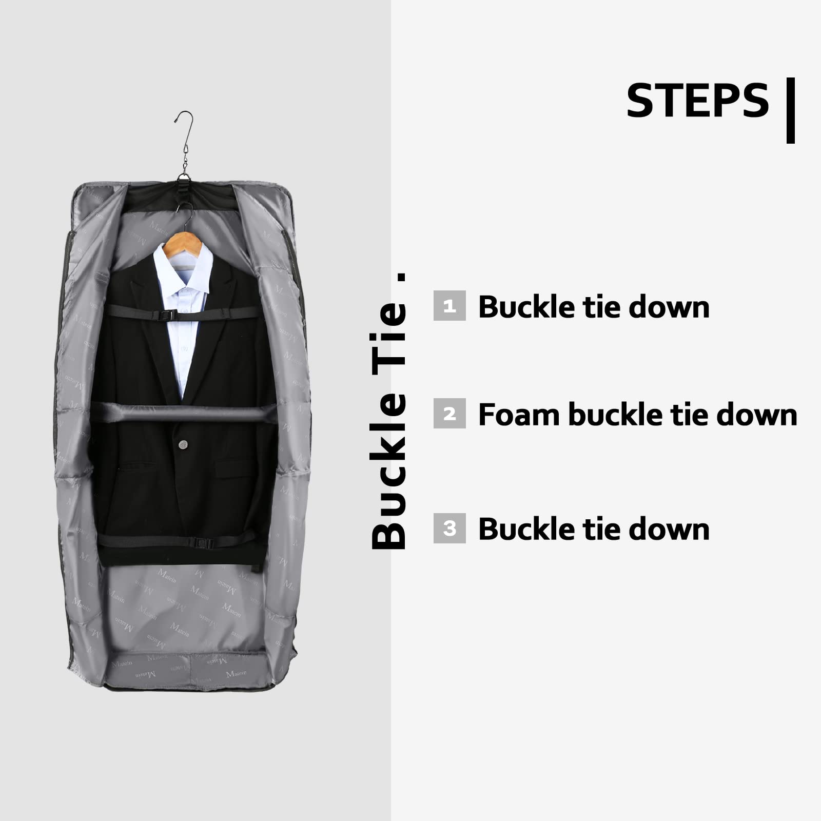 MATEIN Garment Bag for Travel, Large Carry on Garment Bags for Business